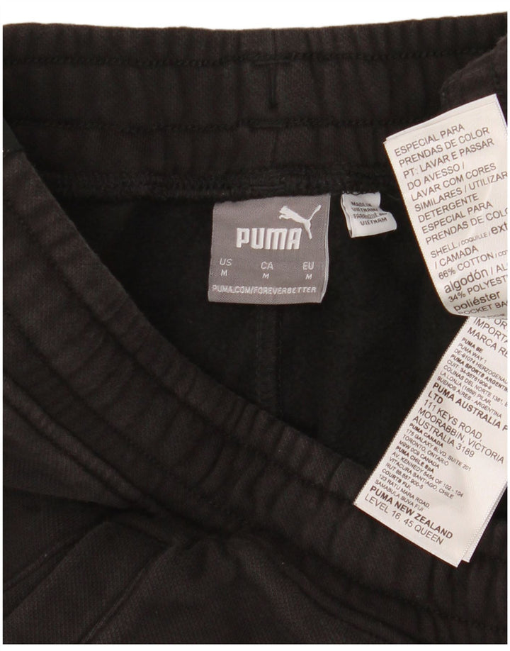 Puma Womens Sport Shorts UK 14 Medium Black Cotton