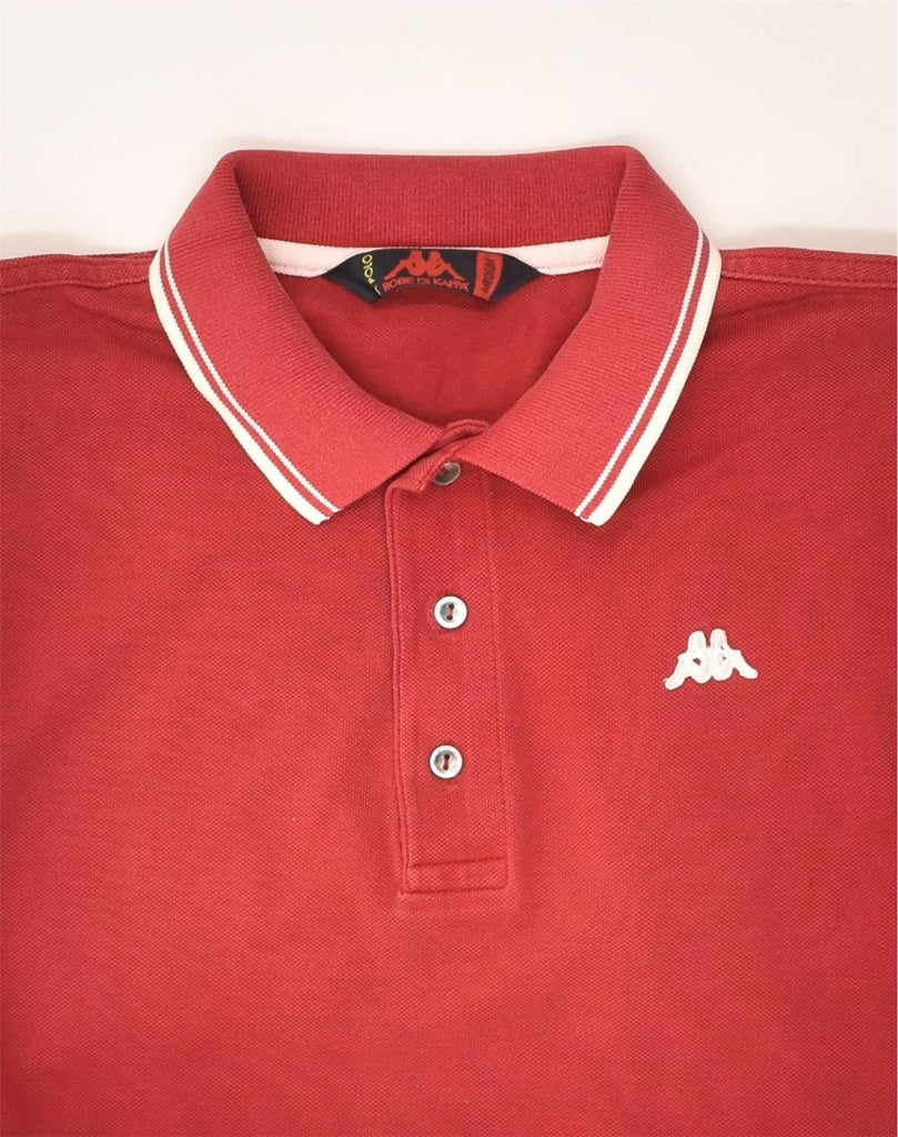 KAPPA Mens Polo Shirt Medium Red Cotton | Vintage Kappa | Thrift | Second-Hand Kappa | Used Clothing | Messina Hembry 