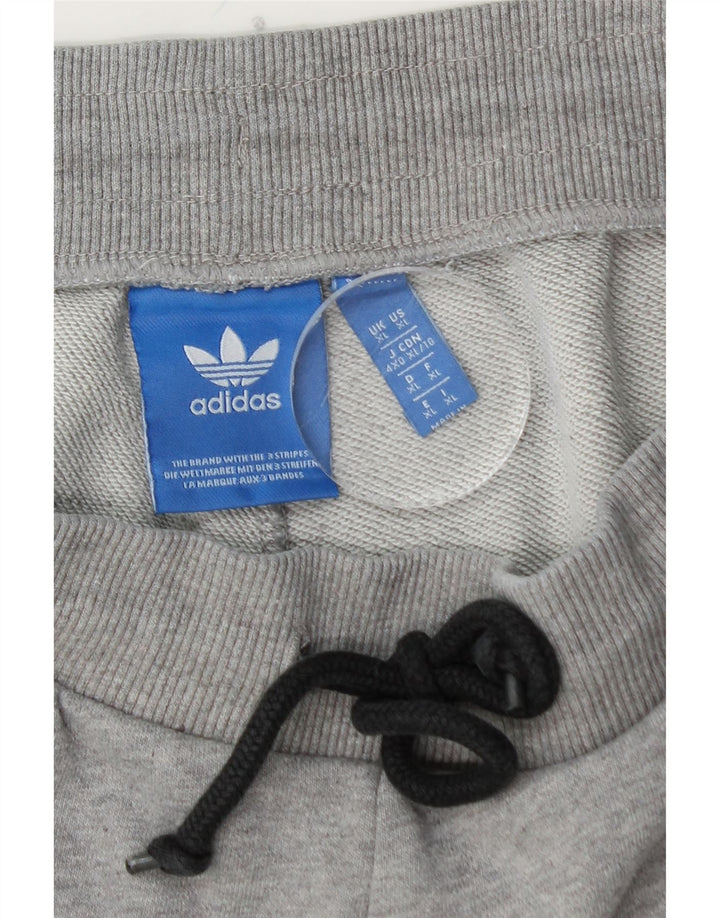 ADIDAS Mens Tracksuit Trousers Joggers XL Grey Cotton