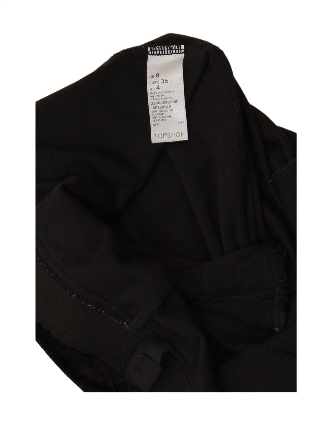 TOPSHOP Womens Velvet Leggings UK 8 Small Black Polyester Vintage Topshop and Second-Hand Topshop from Messina Hembry 