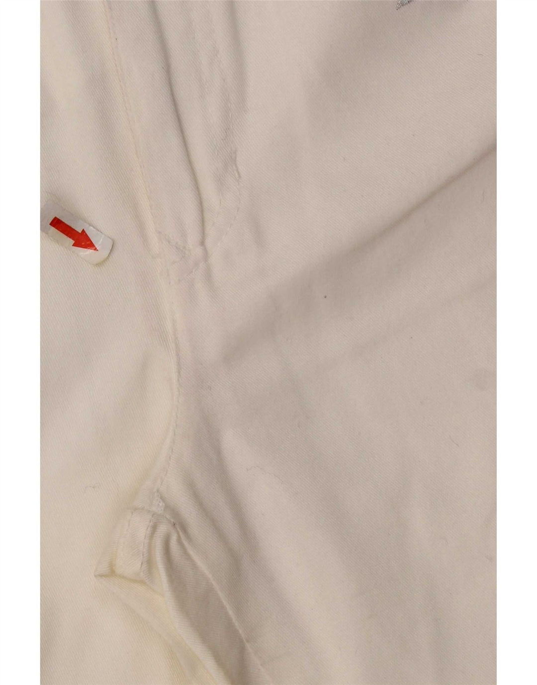 Roccobarocco Womens High Waist Capri Trousers IT 44 Medium W26 L22 White