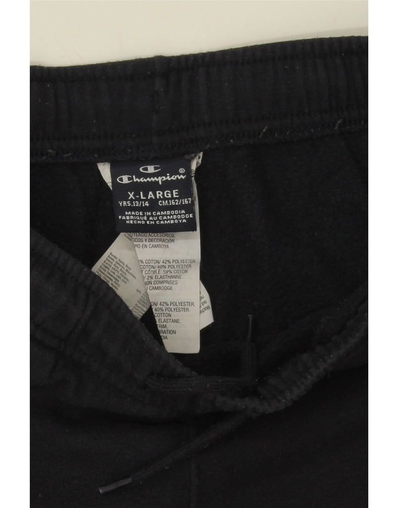 CHAMPION Boys Graphic Tracksuit Trousers Joggers 13-14 Years XL Navy Blue Vintage Champion and Second-Hand Champion from Messina Hembry 