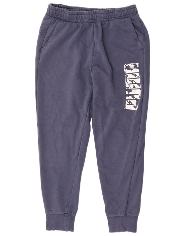 Puma Mens Graphic Tracksuit Trousers Joggers Large  Blue Cotton