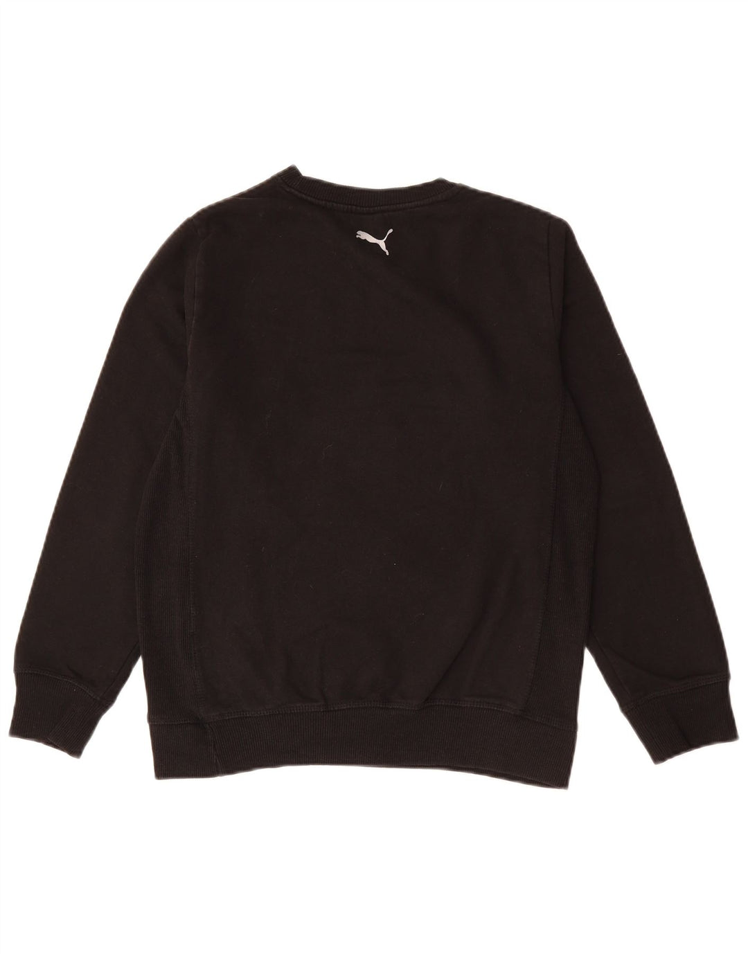PUMA Boys Graphic Sweatshirt Jumper 14-15 Years Large Black Cotton