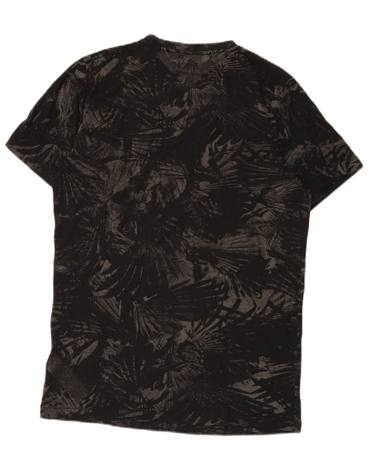 Diesel Mens T-Shirt Top Large Black Floral Polyester
