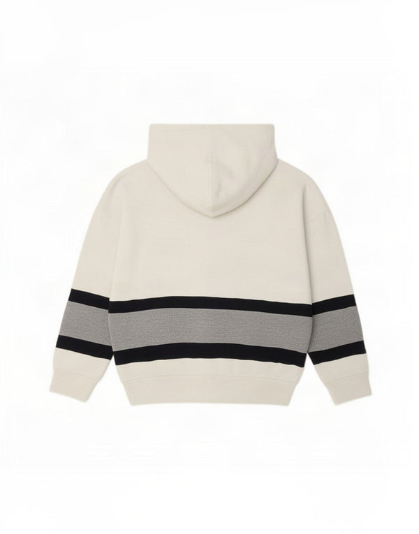 Adidas Womens Graphic Hoodie Jumper UK 12 Medium White Colourblock Cotton