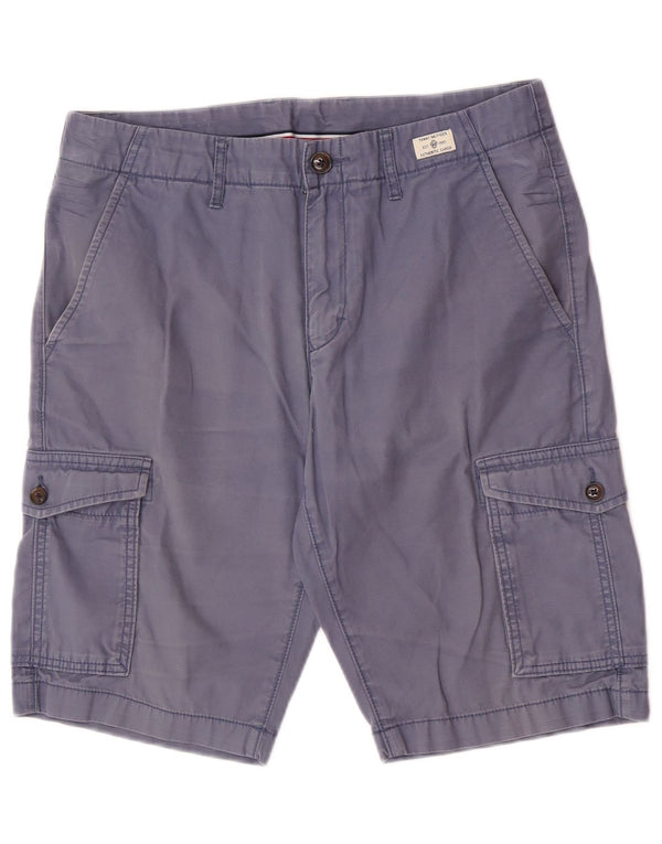 Tommy Hilfiger Mens Cargo Shorts W32 Medium Blue Cotton