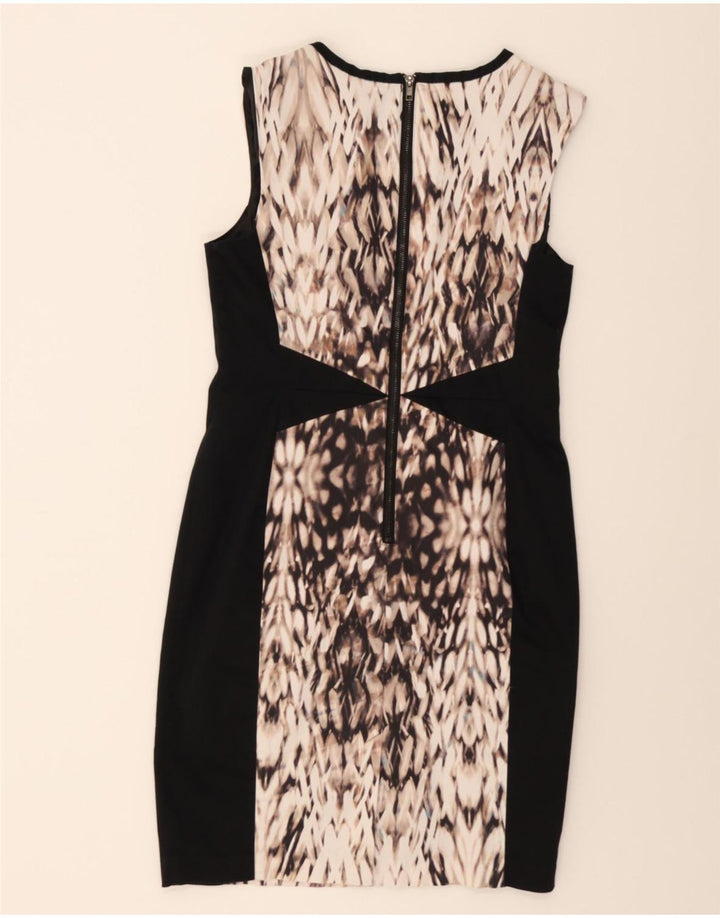 WAREHOUSE Womens Sleeveless Bodycon Dress UK 14 Medium Black Geometric Vintage Warehouse and Second-Hand Warehouse from Messina Hembry 