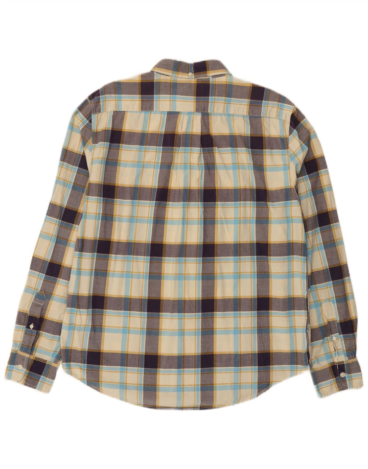 Levi's Mens Standard Fit Shirt Large Beige Check Cotton