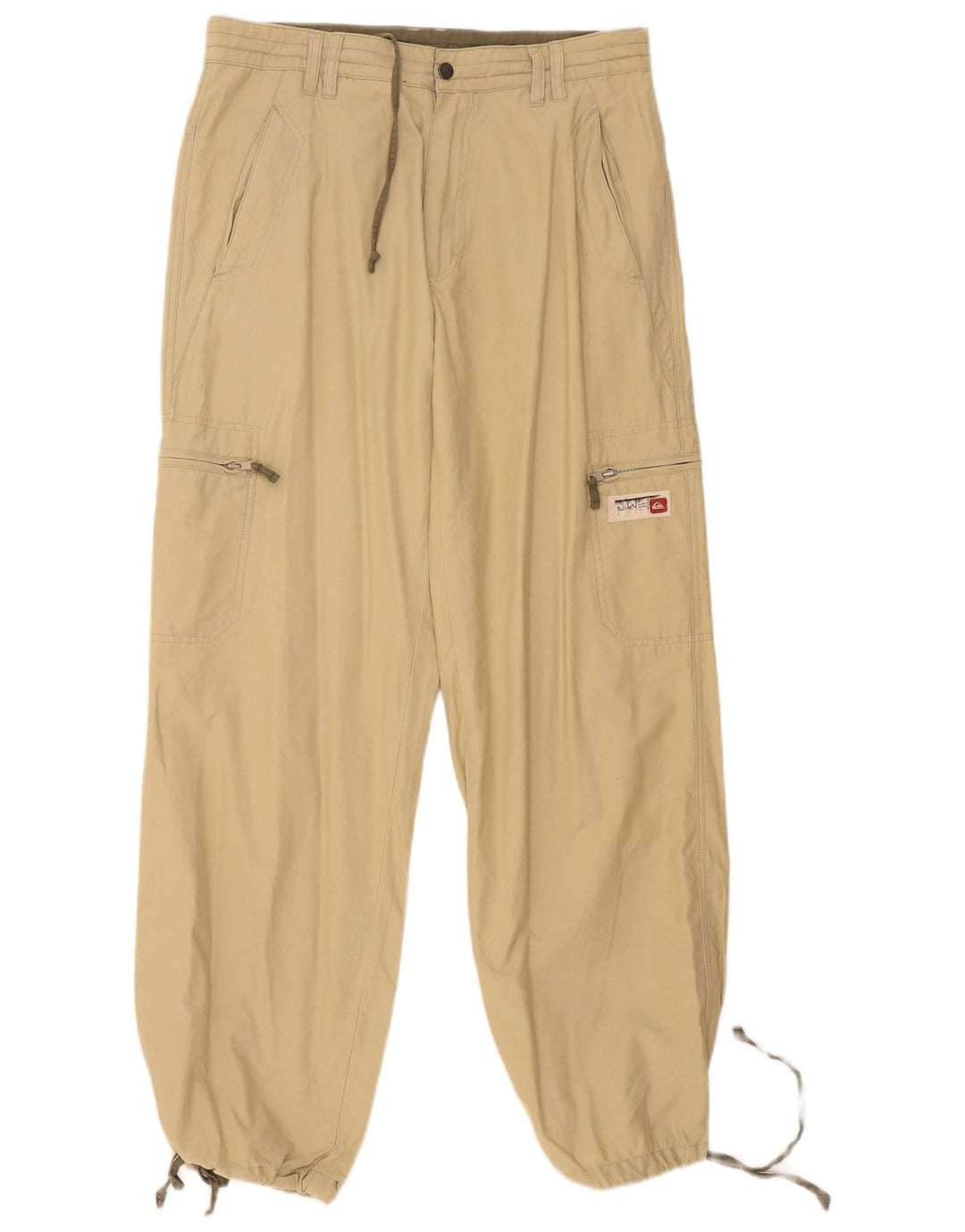 Quiksilver Mens Joggers Cargo Trousers Medium W32 L32 Beige Cotton