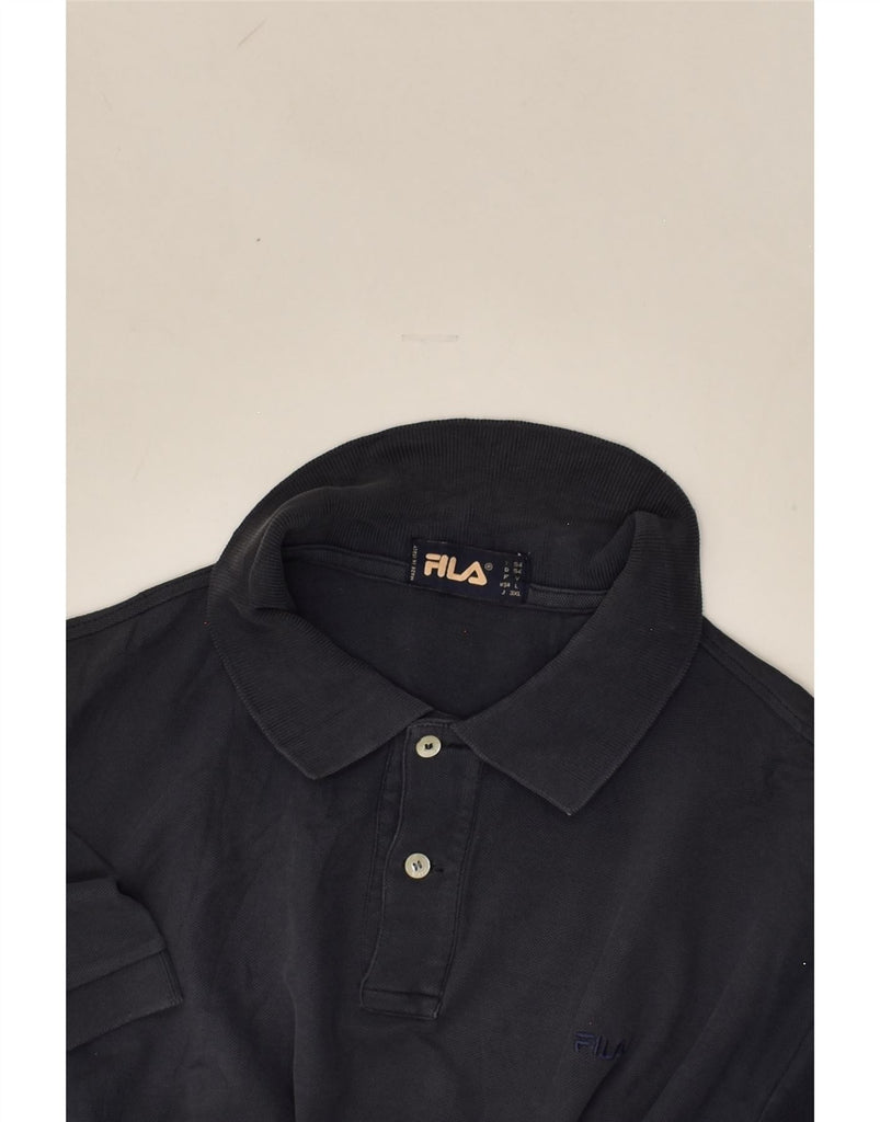 FILA Mens Polo Shirt IT 54 XL Navy Blue | Vintage Fila | Thrift | Second-Hand Fila | Used Clothing | Messina Hembry 