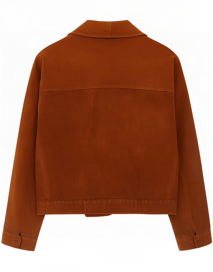 Vintage Womens Suede Jacket UK 38 Medium Brown Leather
