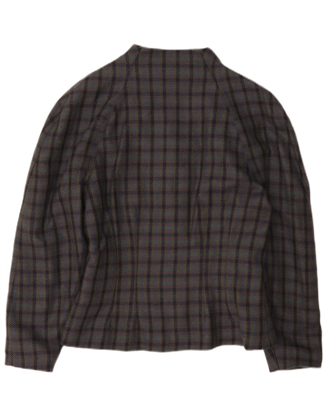 Black Molly Womens 3 Button Blazer Jacket IT 44 Medium Grey Check Wool