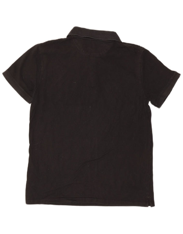 Timberland Mens Slim Fit Polo Shirt Large Black Cotton