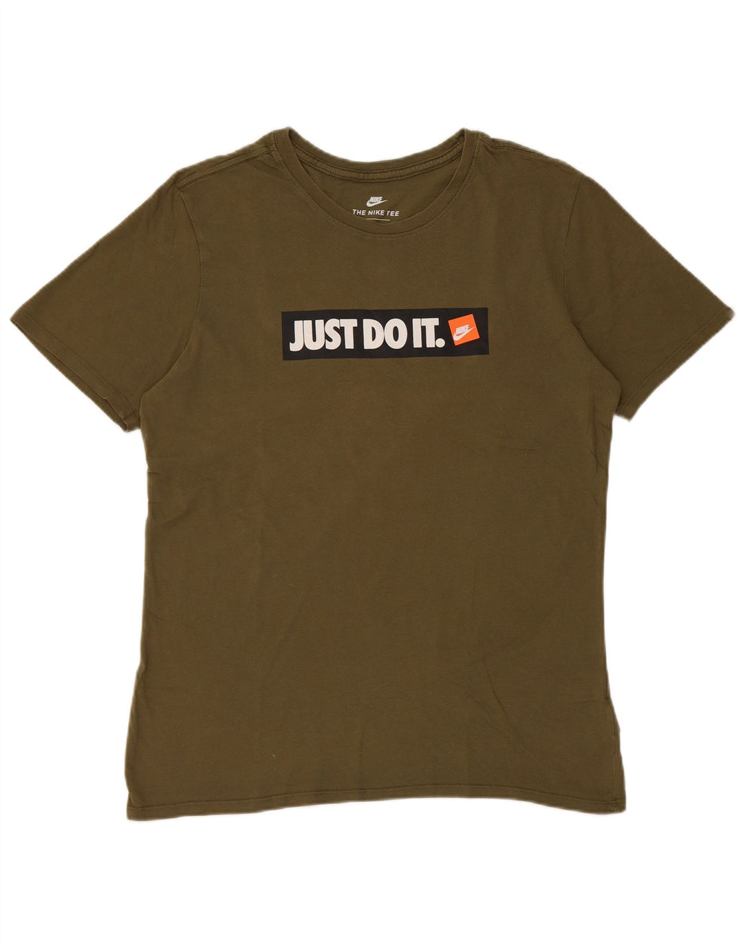 Nike Mens Graphic T-Shirt Top Medium Khaki Cotton
