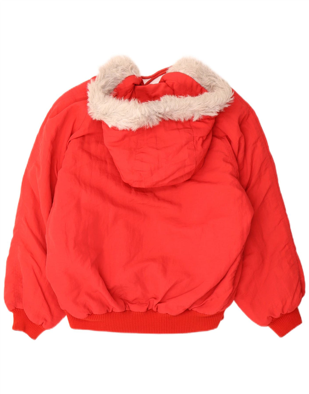 Faciba Womens Hooded Oversized Padded Jacket EU 42 Large Red Polyamide