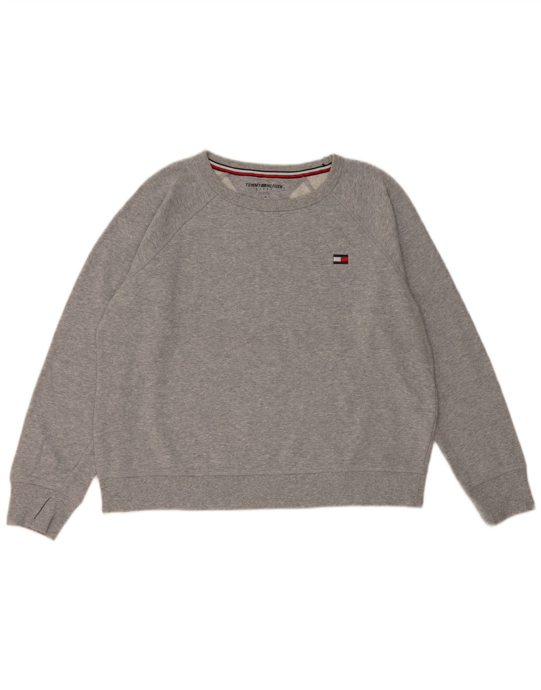 Tommy Hilfiger Womens Sweatshirt Jumper UK 16 Large Grey Cotton