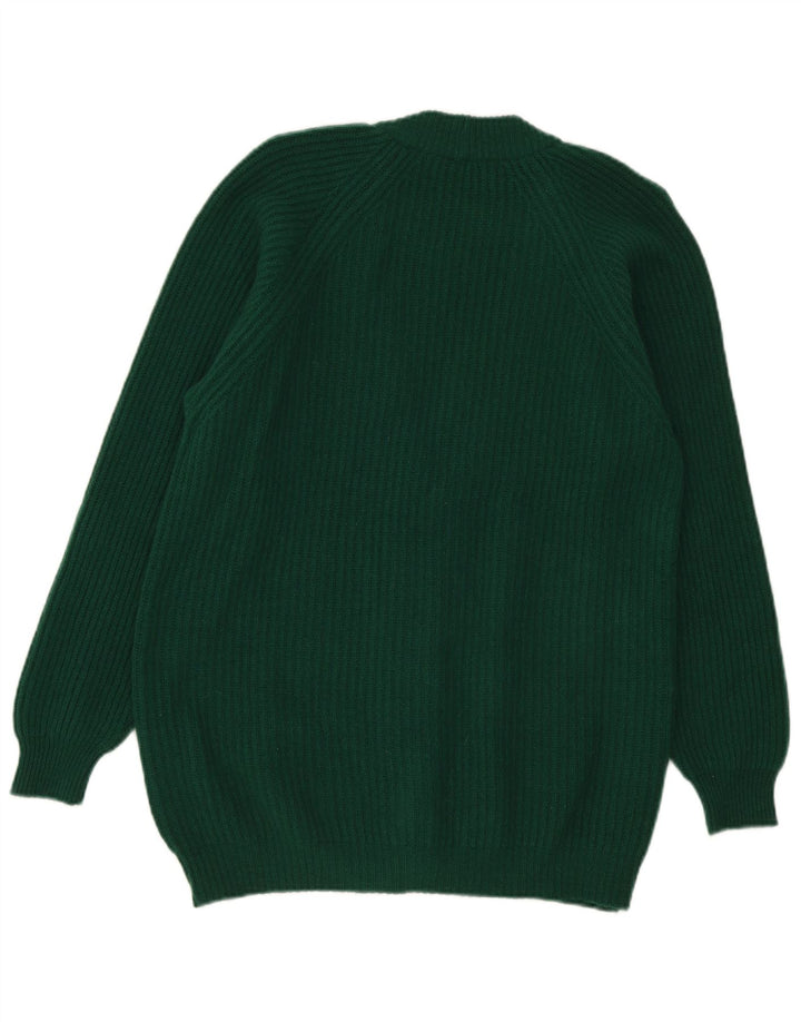 Vintage Womens Cardigan Sweater UK 16 Large Green Wool