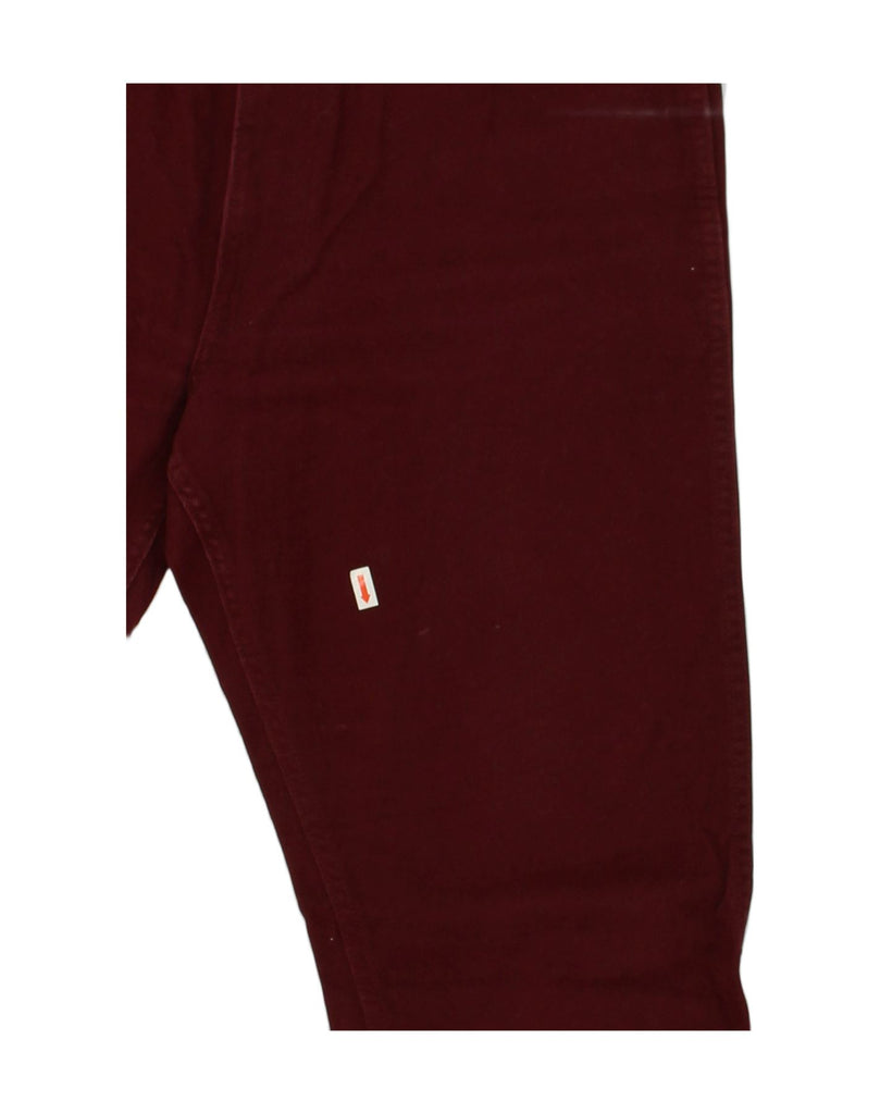 J. CREW Mens The Sutton Straight Casual Trousers W32 L32 Maroon Cotton | Vintage J. Crew | Thrift | Second-Hand J. Crew | Used Clothing | Messina Hembry 