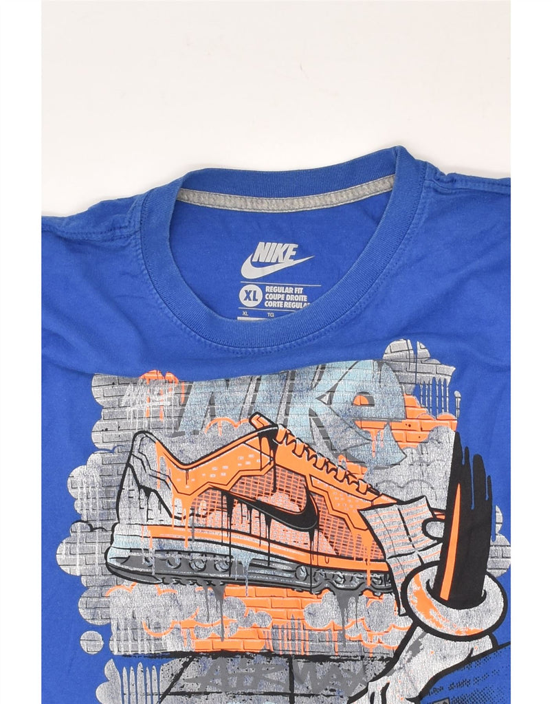 NIKE Mens Regular Fit Graphic T-Shirt Top XL Blue Cotton | Vintage Nike | Thrift | Second-Hand Nike | Used Clothing | Messina Hembry 