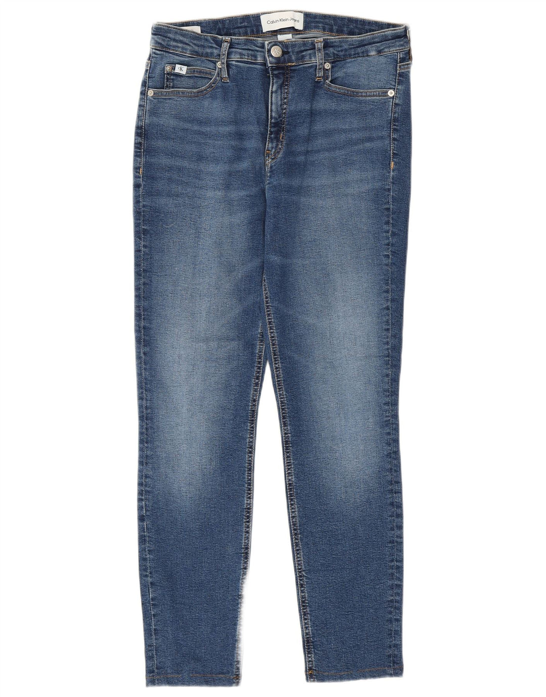 Calvin Klein Womens Mid Rise Skinny Jeans W31 L26 Blue