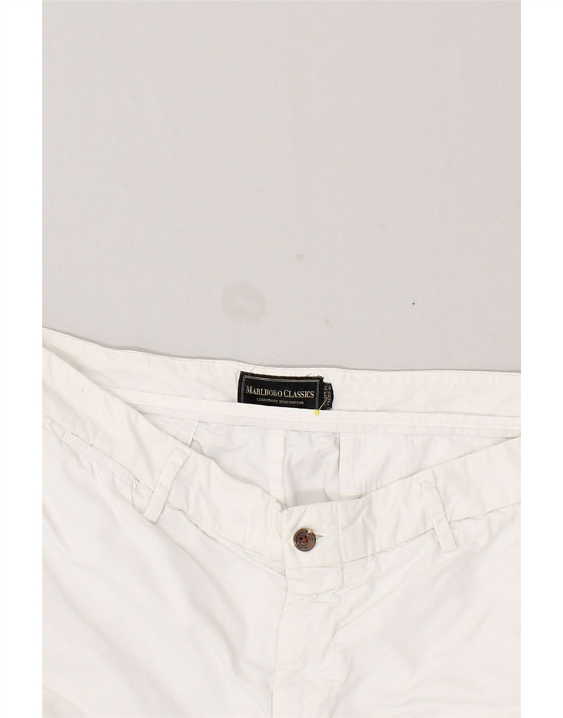 MARLBORO CLASSICS Mens Straight Chino Trousers W40 L30  White Cotton | Vintage Marlboro Classics | Thrift | Second-Hand Marlboro Classics | Used Clothing | Messina Hembry 