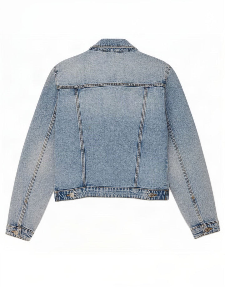 Zara Womens Denim Jacket UK 10 Small Blue