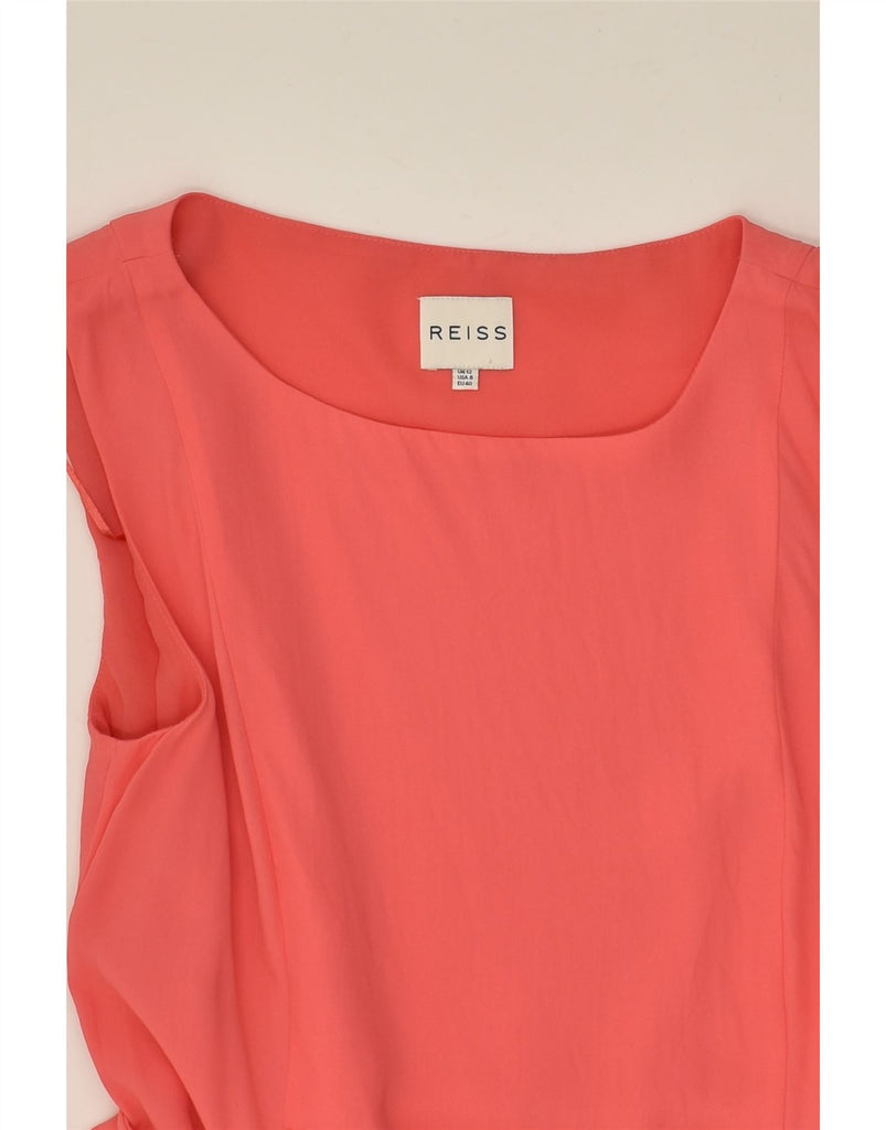 REISS Womens Sleeveless Sheath Dress UK 12 Medium Pink Viscose | Vintage Reiss | Thrift | Second-Hand Reiss | Used Clothing | Messina Hembry 