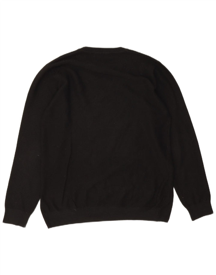 Liu Jo Mens Crew Neck Jumper Sweater XL Black Viscose
