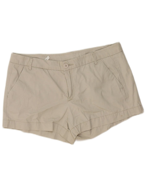 Benetton Womens Chino Shorts UK 14 Large W36 Beige Cotton
