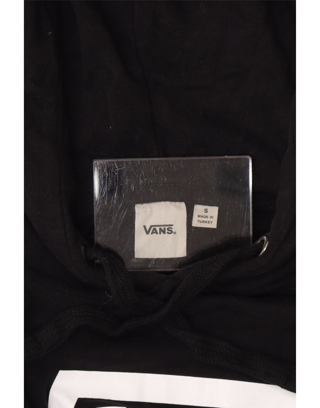 Vans Womens Graphic Hoodie Jumper UK 10 Small Black