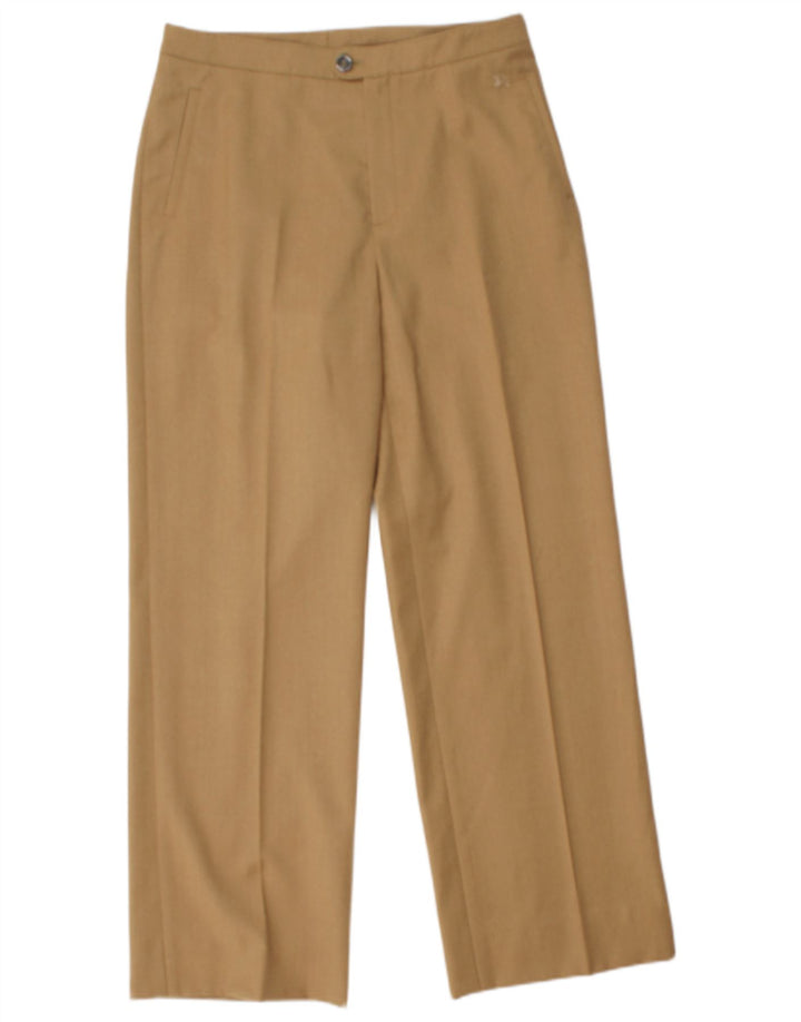 BURBERRY Womens Straight Suit Trousers EU 40 Medium W30 L29 Brown