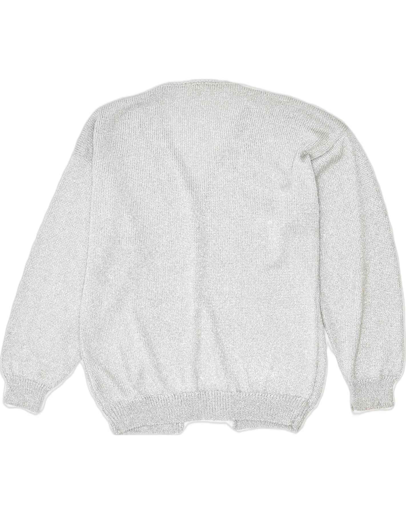 Silver clearance lurex cardigan