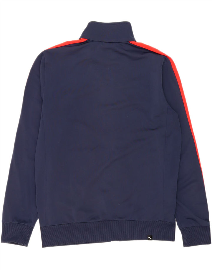PUMA Mens Tracksuit Top Jacket Small Navy Blue Colourblock Polyester Vintage Puma and Second-Hand Puma from Messina Hembry 