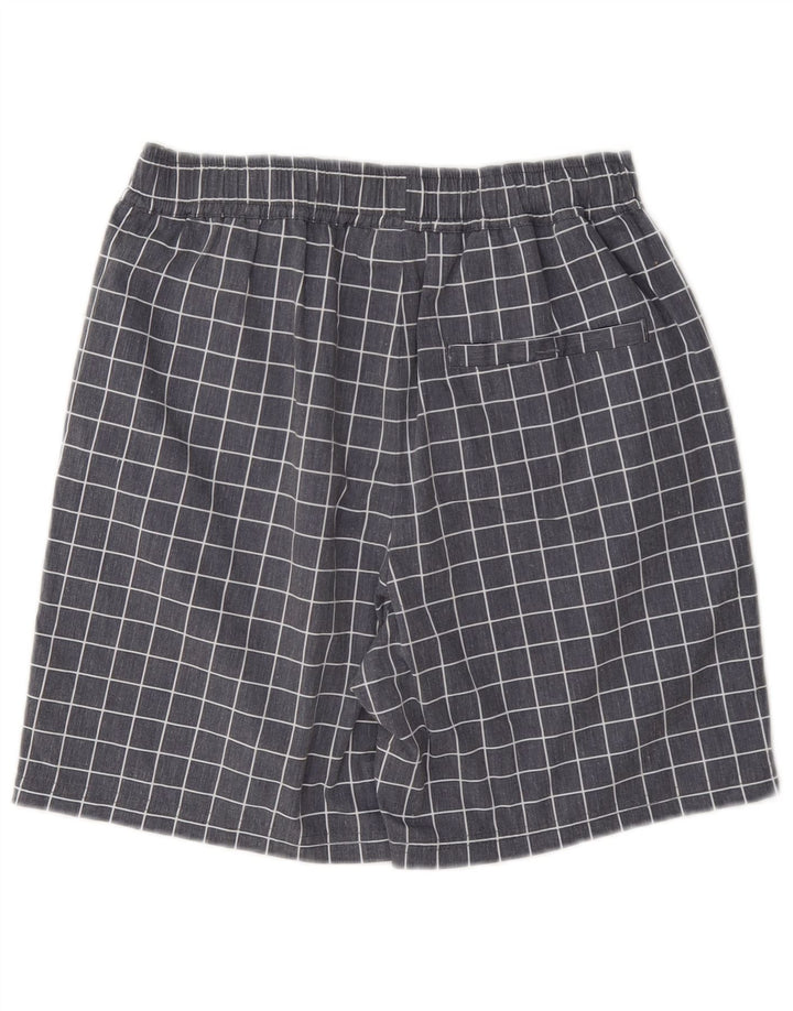 Fila Mens Sport Shorts XS Grey Check Polyester