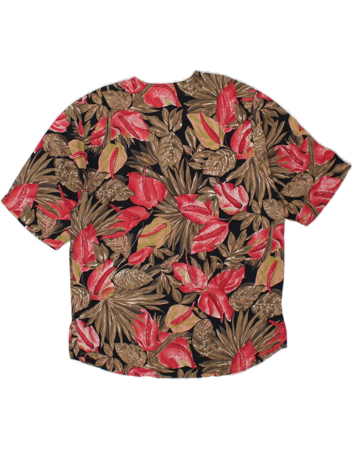 BENETTON Womens Blouse Top UK 14 Medium Multicoloured Floral Vintage Benetton and Second-Hand Benetton from Messina Hembry 