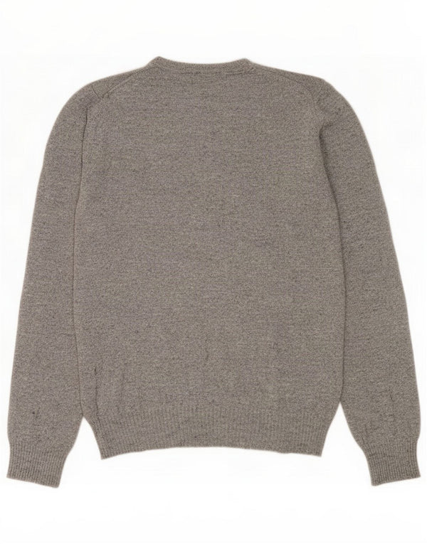 Zara Mens Crew Neck Jumper Sweater Medium Grey Viscose
