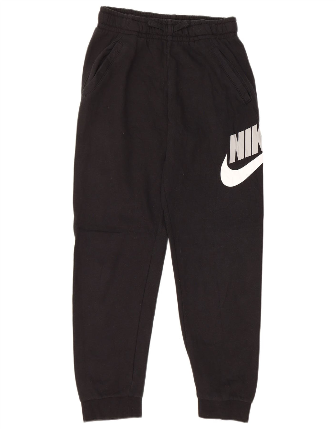 NIKE Boys Graphic Tracksuit Trousers Joggers 12-13 Years Large Black