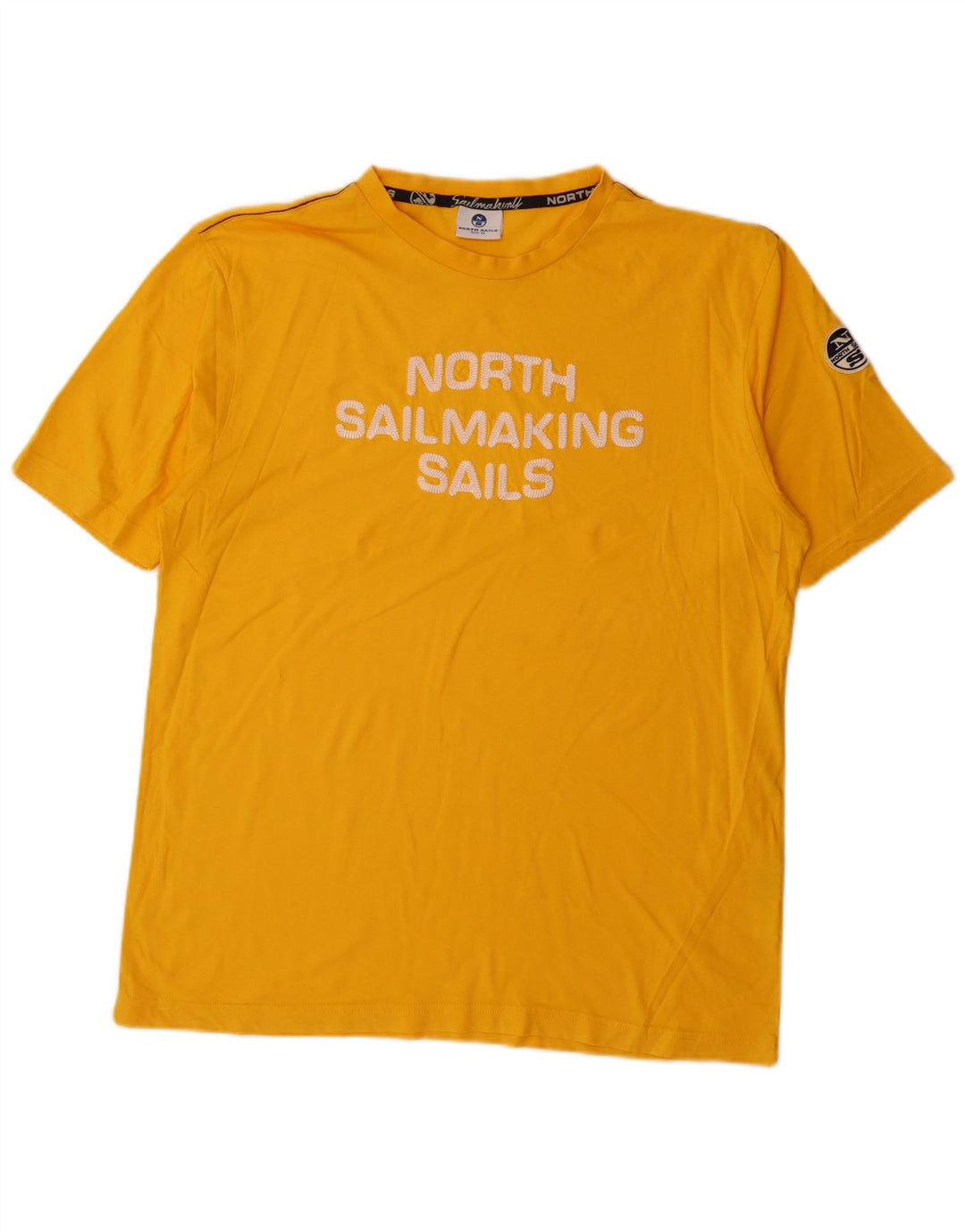 North Sails Mens Graphic T-Shirt Top XL Yellow Cotton