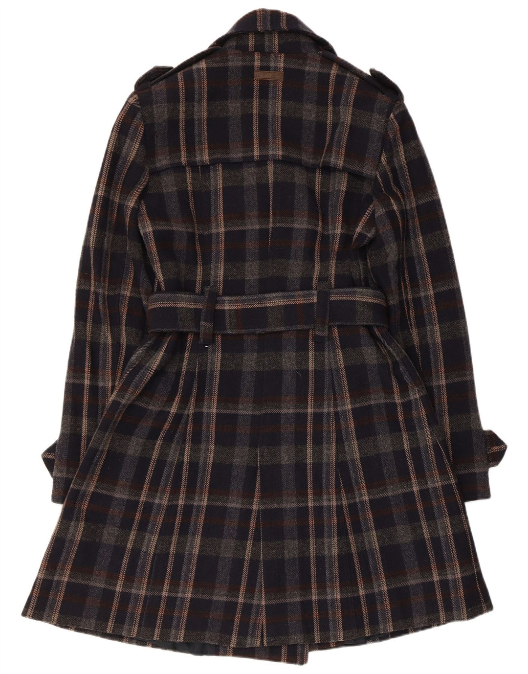 Marlboro Classics Womens Trench Coat IT 44 Medium Black Check