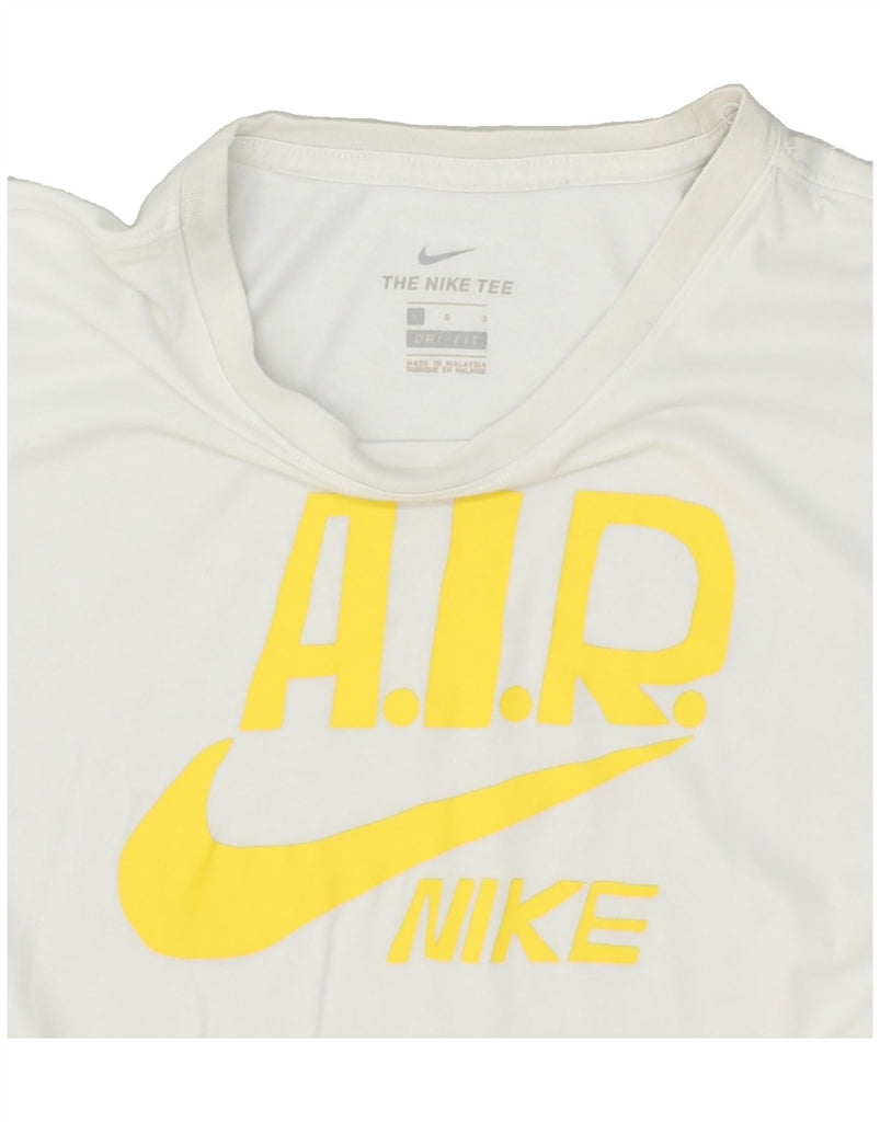 NIKE Mens Dri Fit Graphic T-Shirt Top Large White Cotton | Vintage Nike | Thrift | Second-Hand Nike | Used Clothing | Messina Hembry 