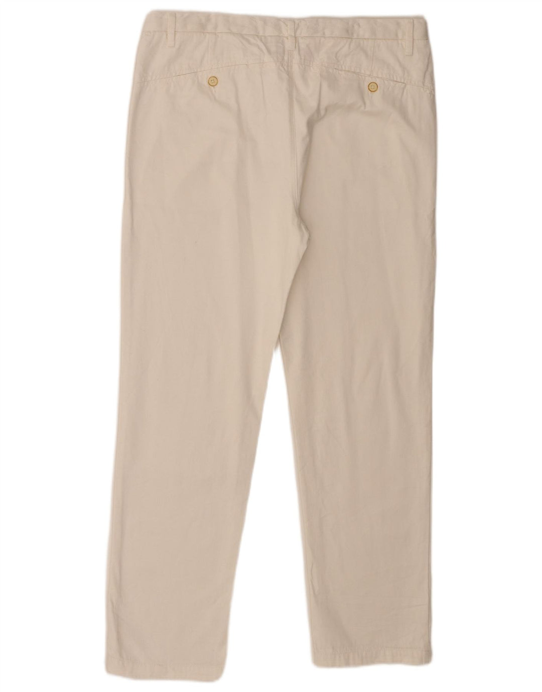 Zara Womens Straight Chino Trousers EU 40 Medium W30 L28 White