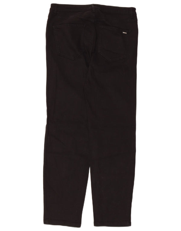 Massimo Dutti Womens Straight Casual Trousers EU 38 Small W28 L28 Black
