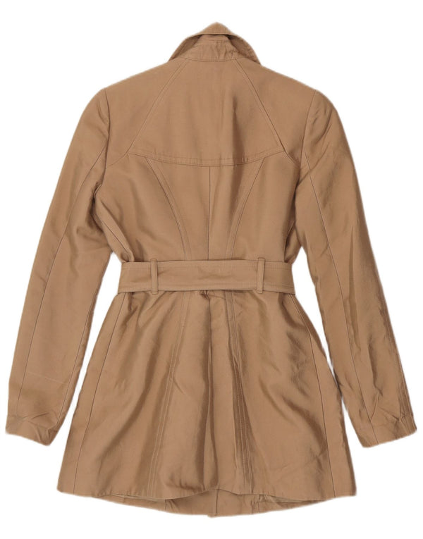 Juicy Couture Womens Trench Coat UK 10 Small Beige Cotton