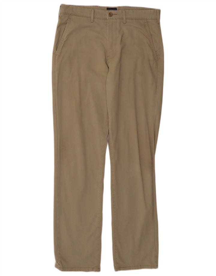 LEVI'S Mens Slim Chino Trousers W32 L31 Beige Cotton
