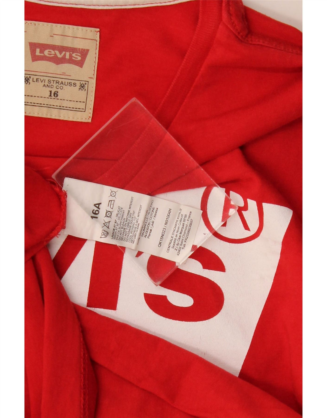 Levi's Boys Graphic T-Shirt Top 15-16 Years Red Cotton