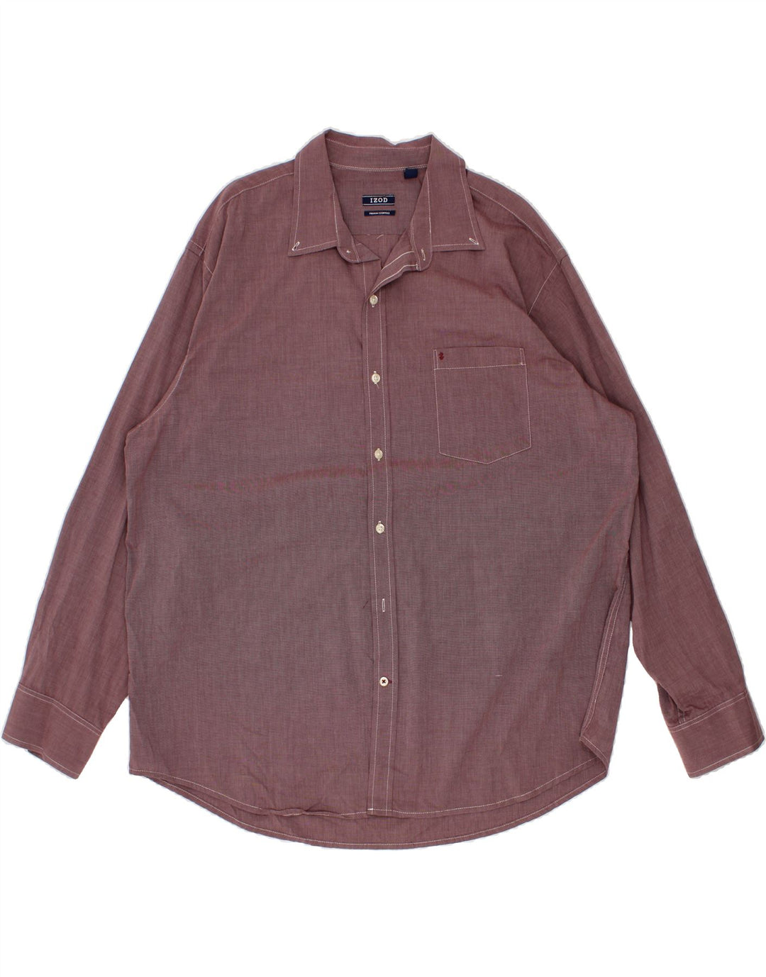 IZOD Mens Shirt 2XL Purple Cotton Vintage Izod and Second-Hand Izod from Messina Hembry 