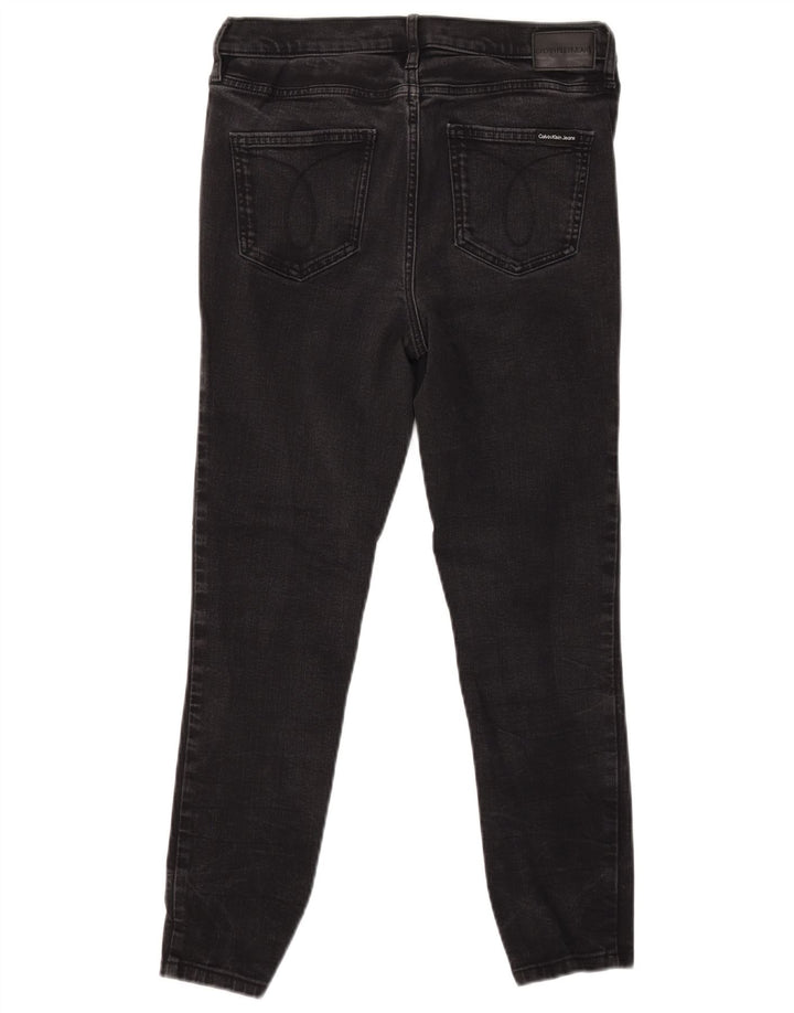 CALVIN KLEIN Womens Skinny Jeans US 10 Medium W30 L28 Black Cotton