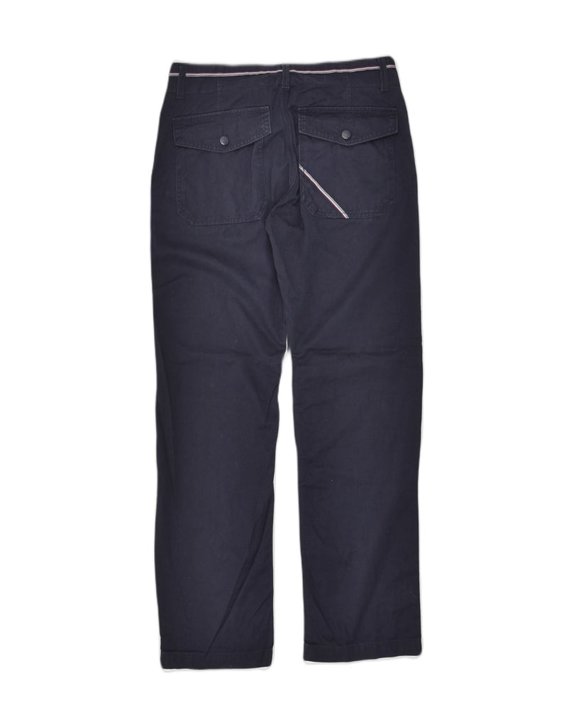 MONCLER Womens Straight Chino Trousers IT 44 Medium W30 L30 Blue Cotton | Vintage Moncler | Thrift | Second-Hand Moncler | Used Clothing | Messina Hembry 