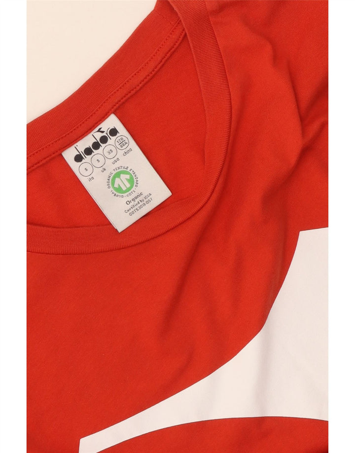 Diadora Mens Graphic T-Shirt Top Small Red